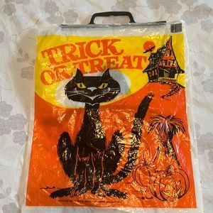 Vintage Halloween plastic bag  made in Hong Kong  1960s?